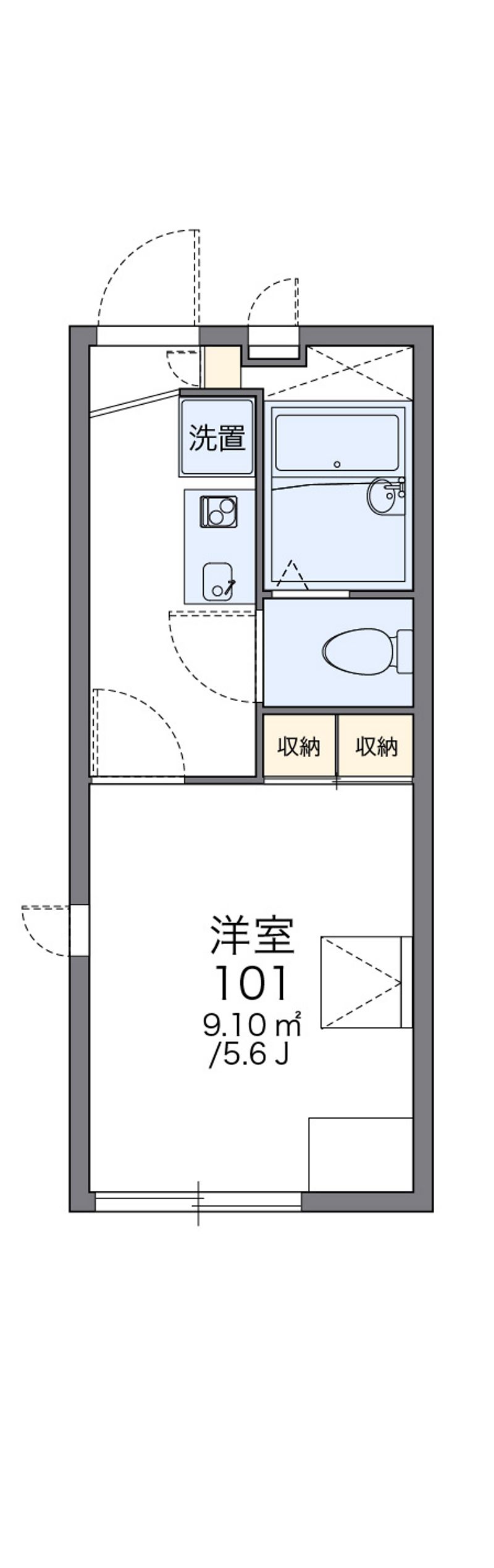 レオパレスマリーナ深江 間取図