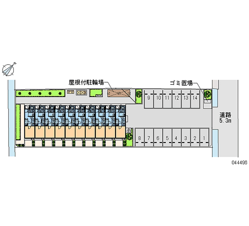 44496 bãi đậu xe hàng tháng