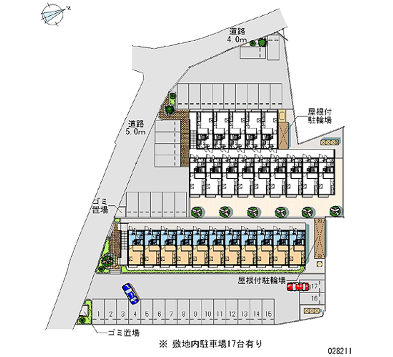 レオパレスパームサイド 月極駐車場