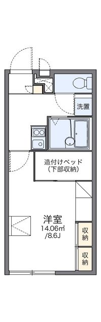 レオパレス八女 間取り図