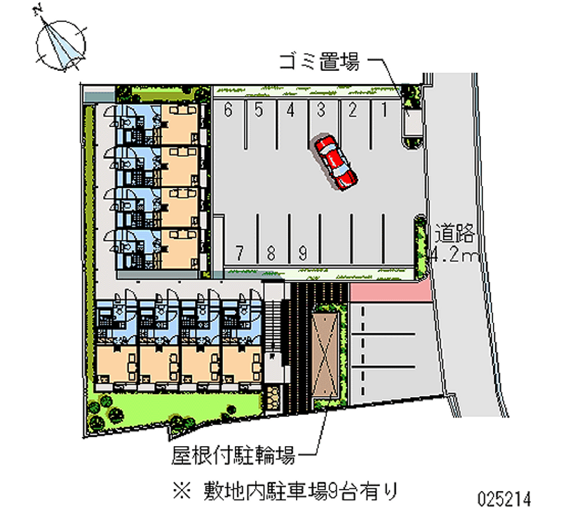 レオパレス陶器 月極駐車場