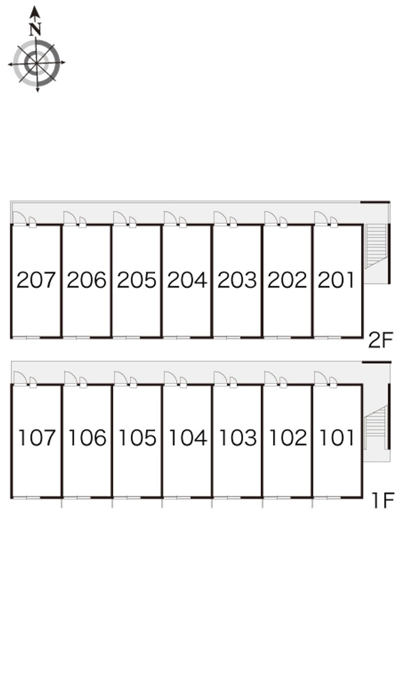 レオパレスエシャロット 間取配置図