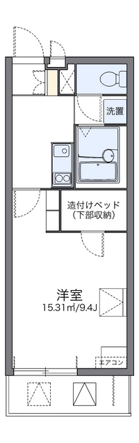 レオパレスラバーズスクレートⅡ 間取り図