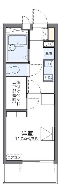 レオパレスウィステリアⅢ 間取り図