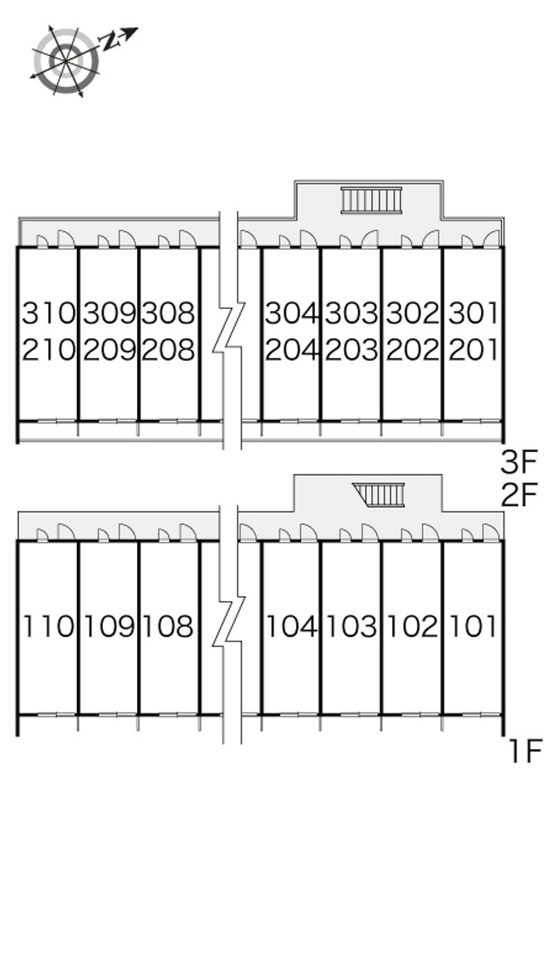 レオパレスディアコート入沢 間取配置図