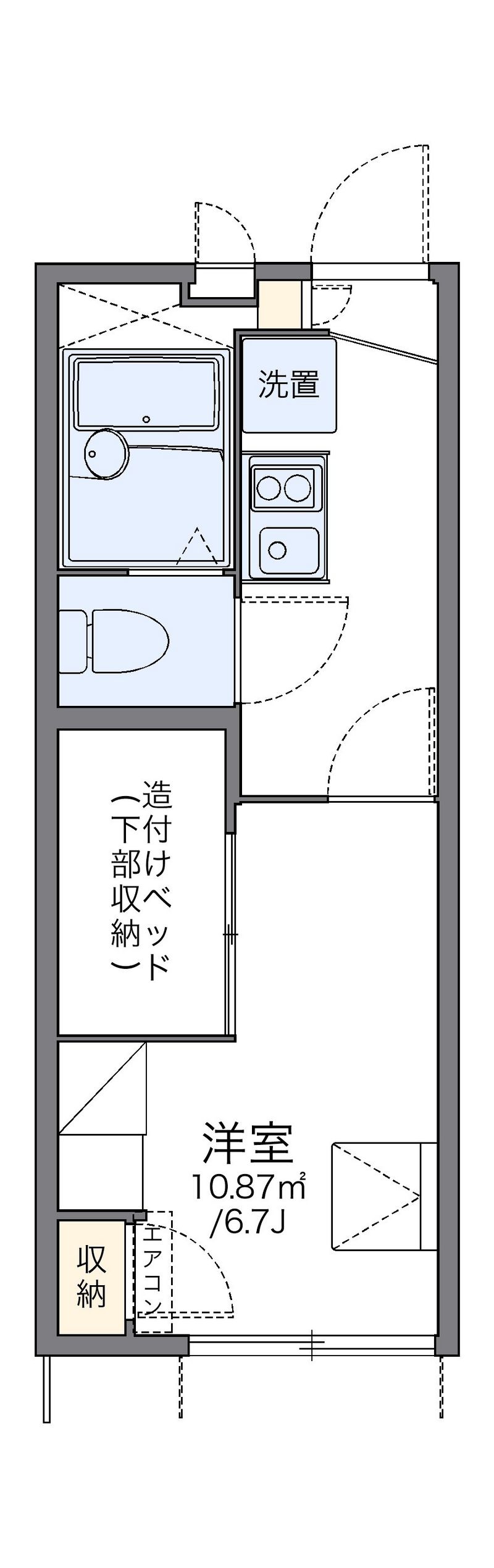レオパレス蜂ヶ岡 間取図