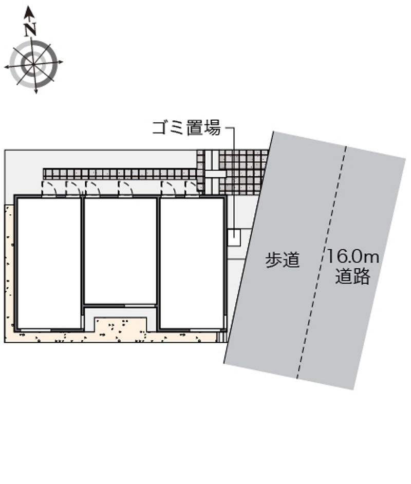 クレイノソレイユ立川 配置図