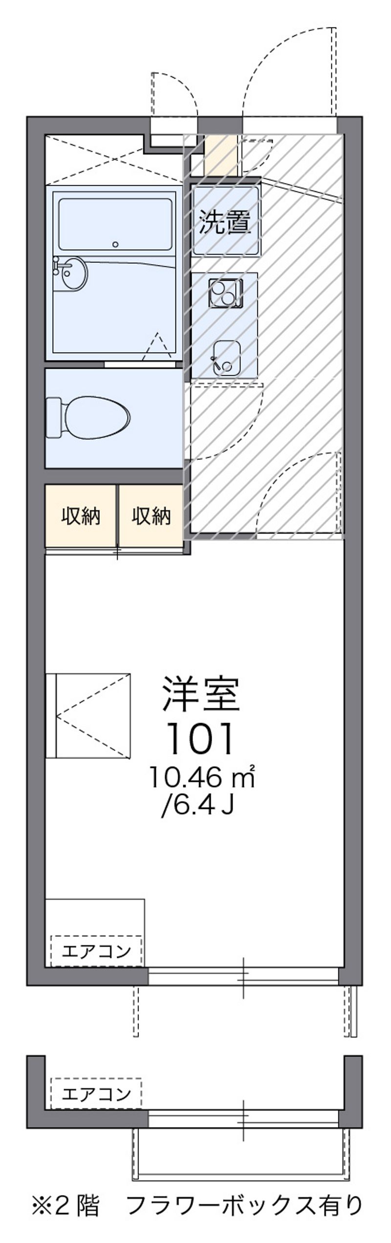 レオパレスサラーム瀬名 間取図