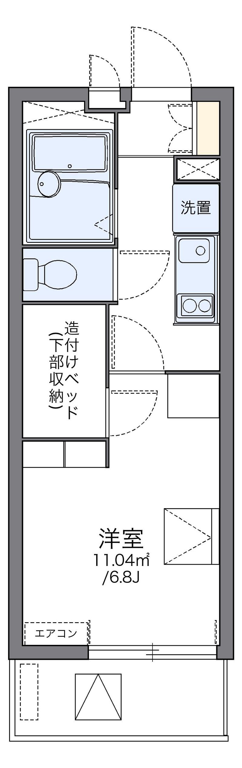 leopalace LEBEN Kyobashi Floor plan