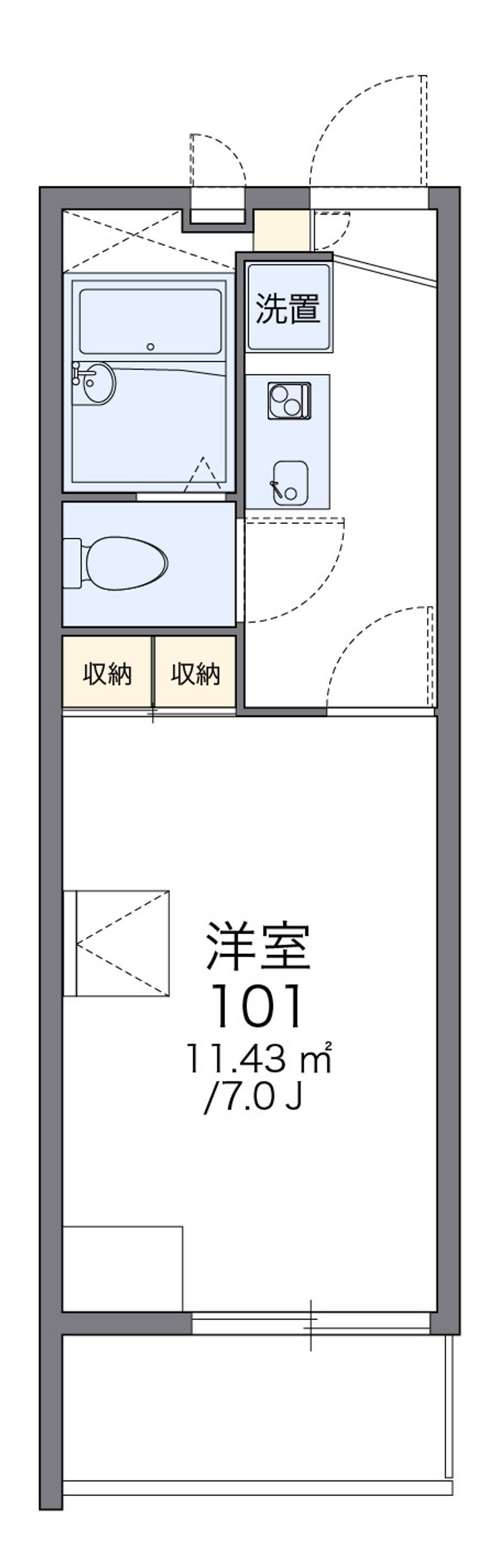 レオパレス１３ＳＴＯＮＥⅡ 間取図