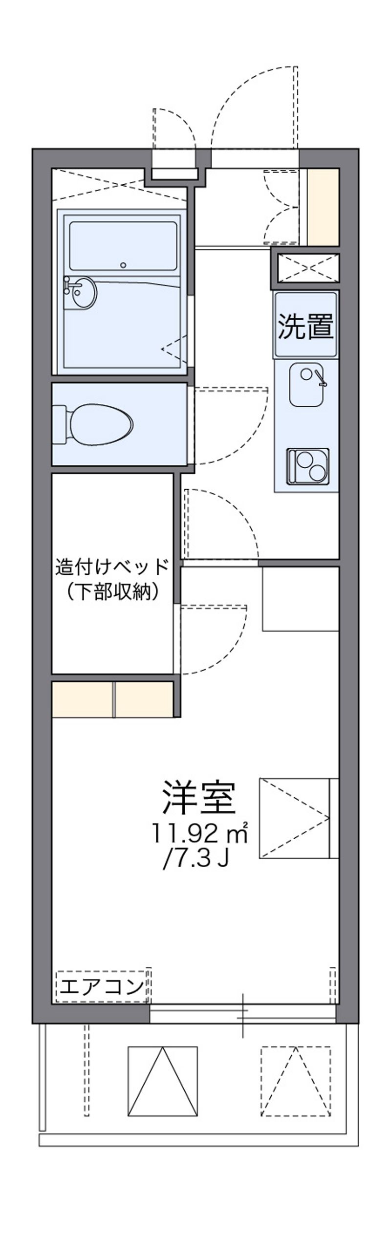レオパレス早瀬 間取図