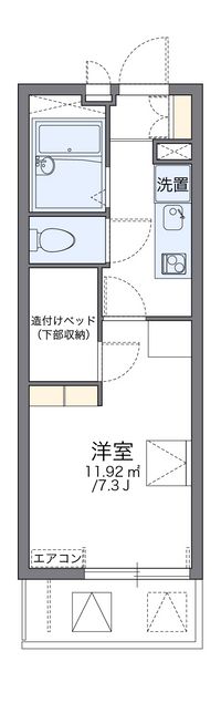 レオパレス早瀬 間取図