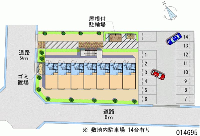 レオパレスあづみの 月極駐車場