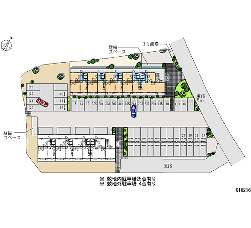 レオパレス鹿子木ＡＲＥＡⅠ 月極駐車場