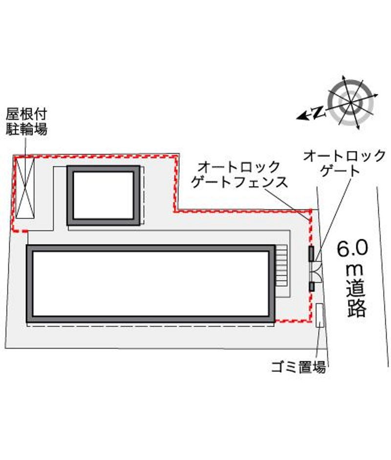 レオパレス篠崎ＬＡ１ 配置図