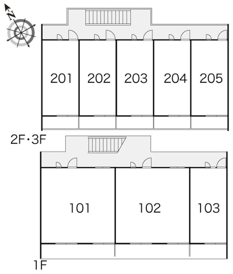 レオパレス森内 間取り配置図