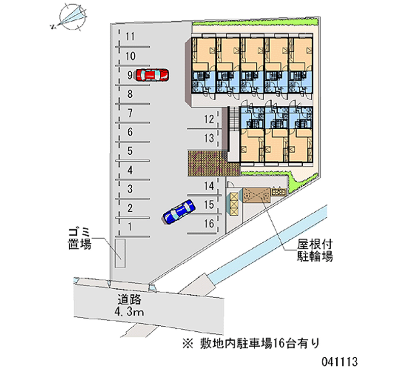 レオパレスリバーサイド小泉 月極駐車場