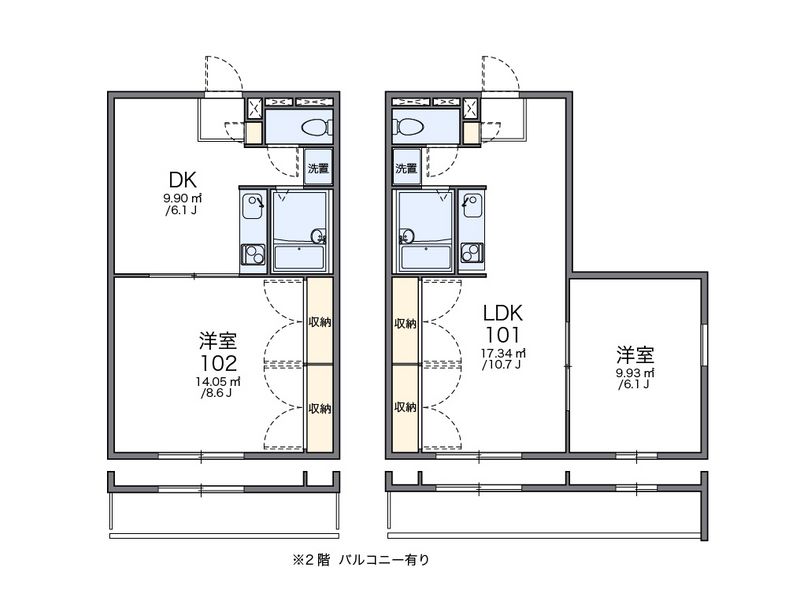レオパレスＭＡＲＩＮＡ 間取図