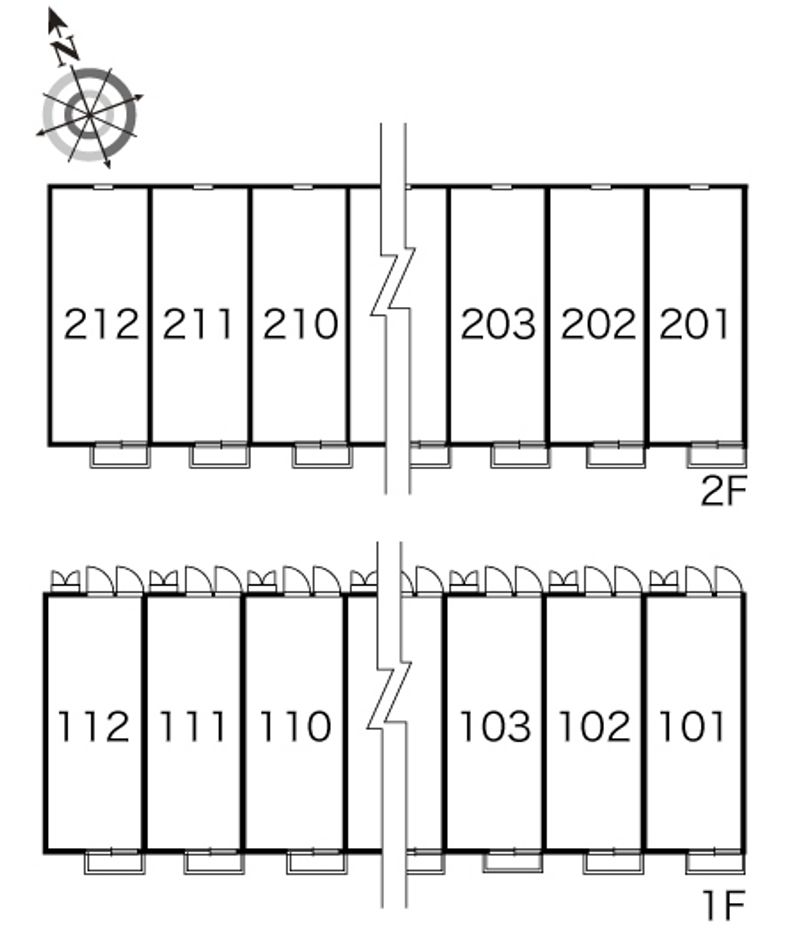 レオパレスサンライズＮＯＡⅡ 間取り配置図