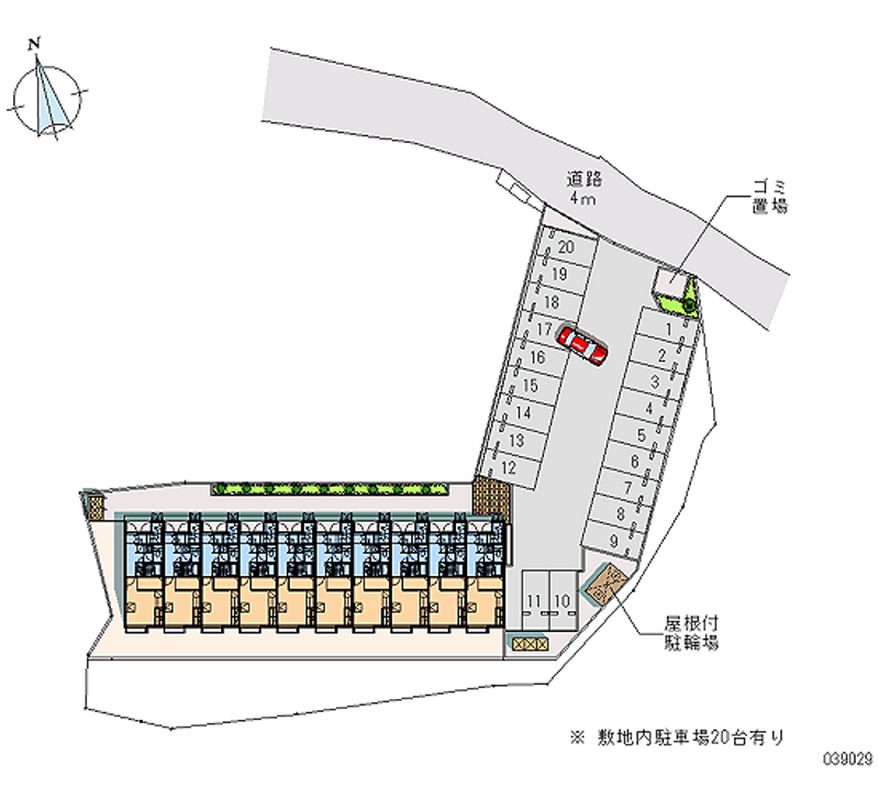 レオパレスヌーボフカサカⅢ 月極駐車場