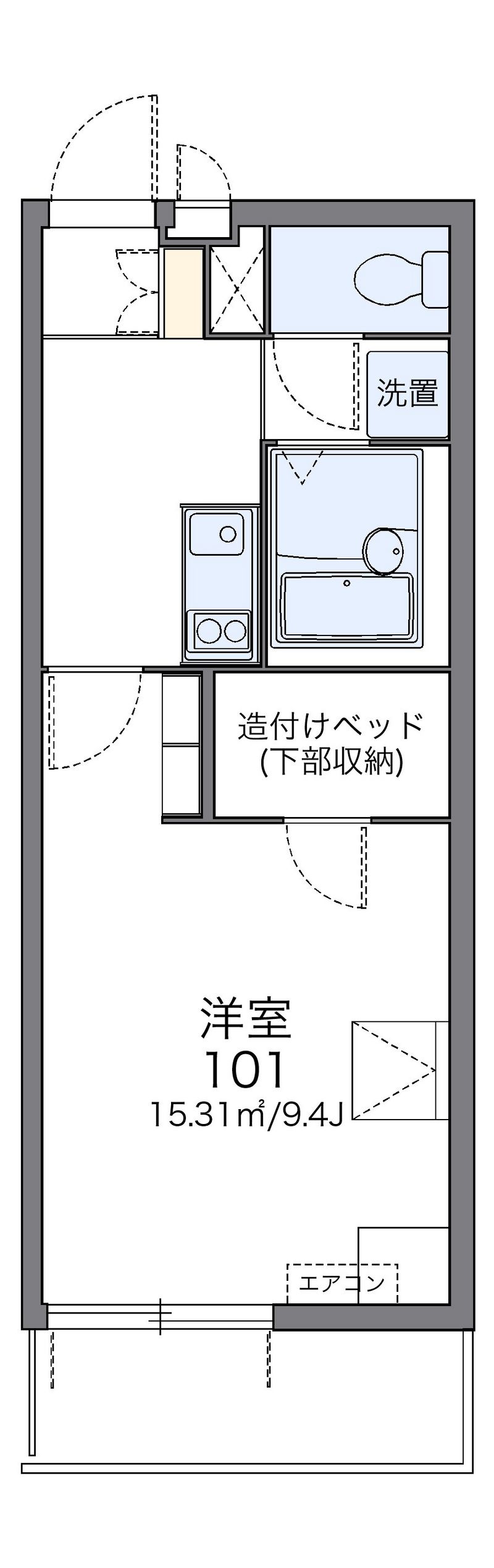 レオパレスエミールプラザ 間取図