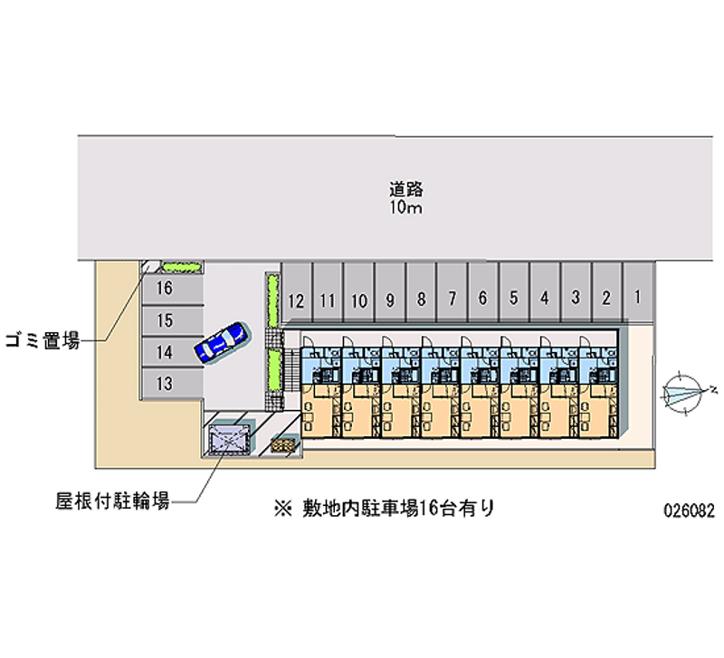 レオパレスエスティー川北 月極駐車場