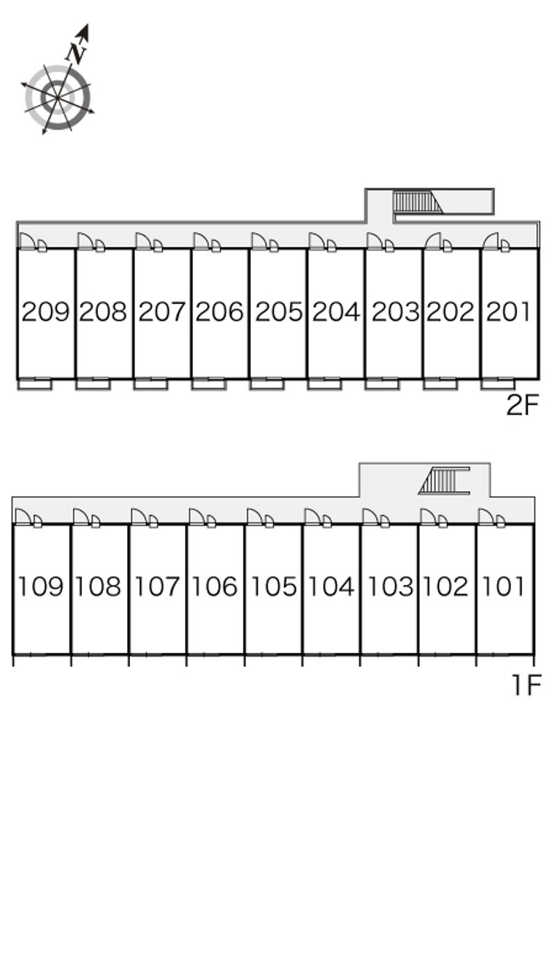 レオパレスシモツマ 間取配置図