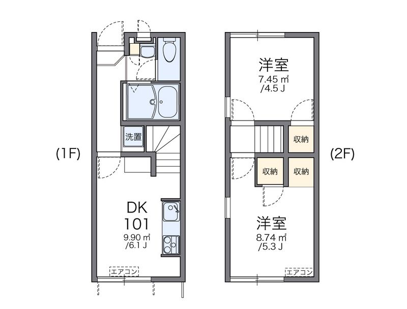 レオパレス神田橋 間取図