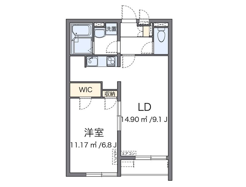 クレイノ美リーフⅣ 間取図