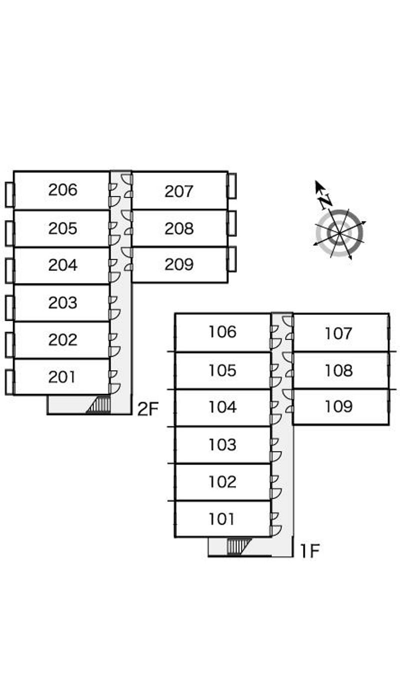 レオパレスフクオカ 間取配置図