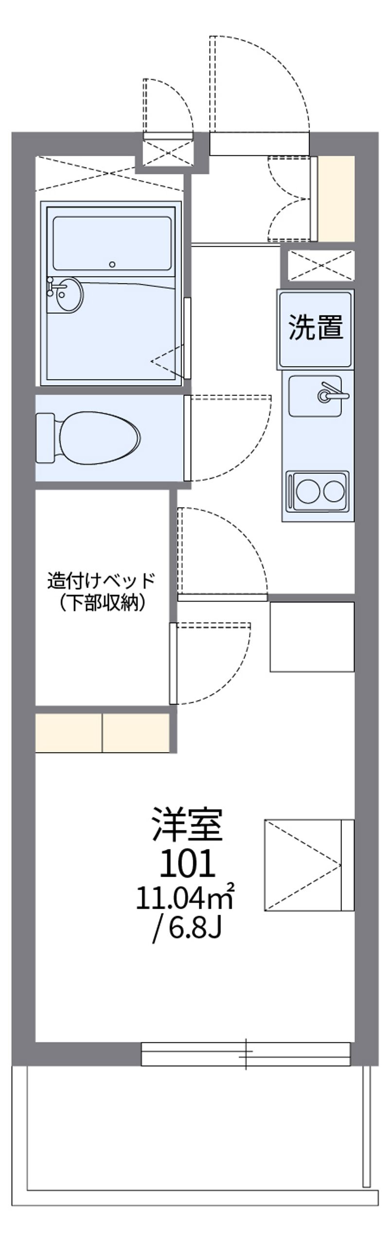 レオパレスラルク 間取図