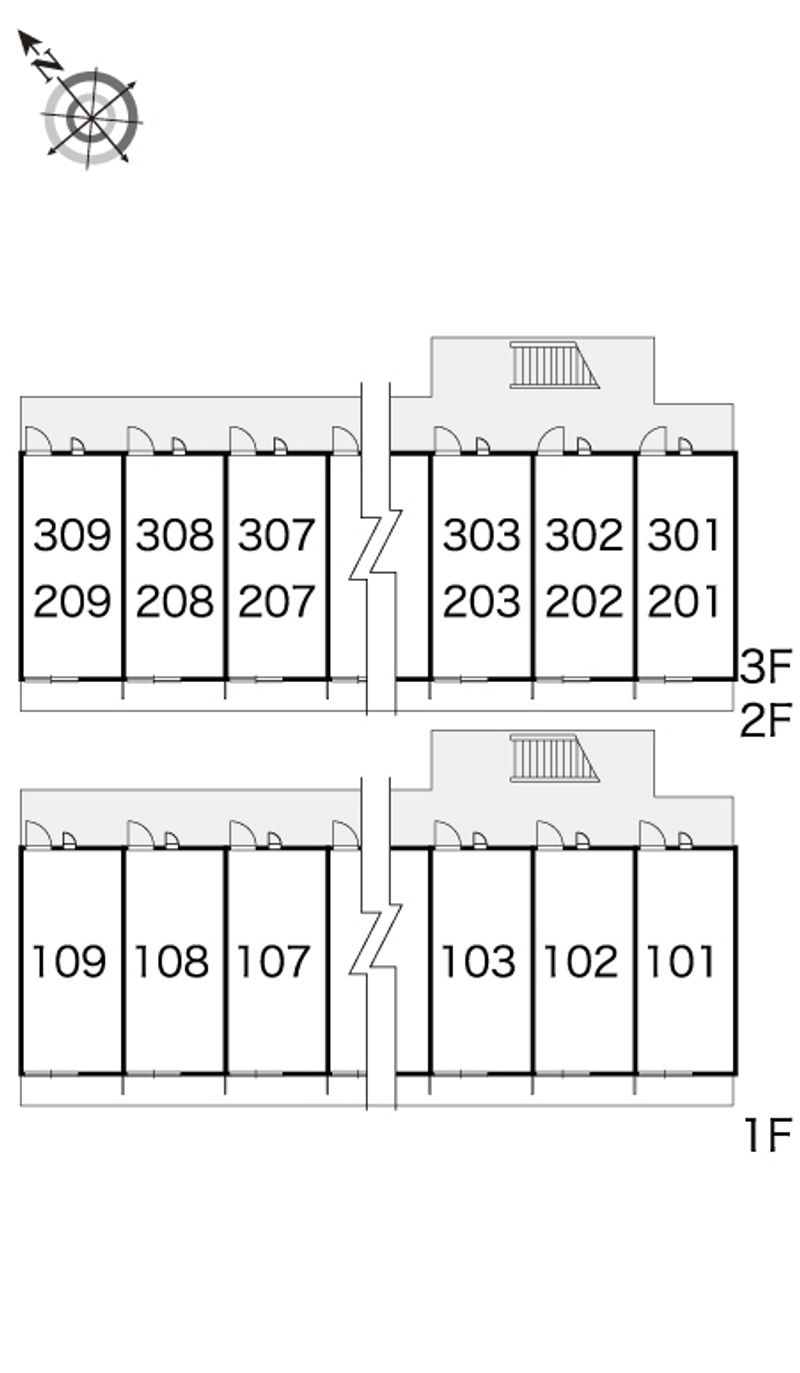 レオパレス扇Ⅱ 間取配置図