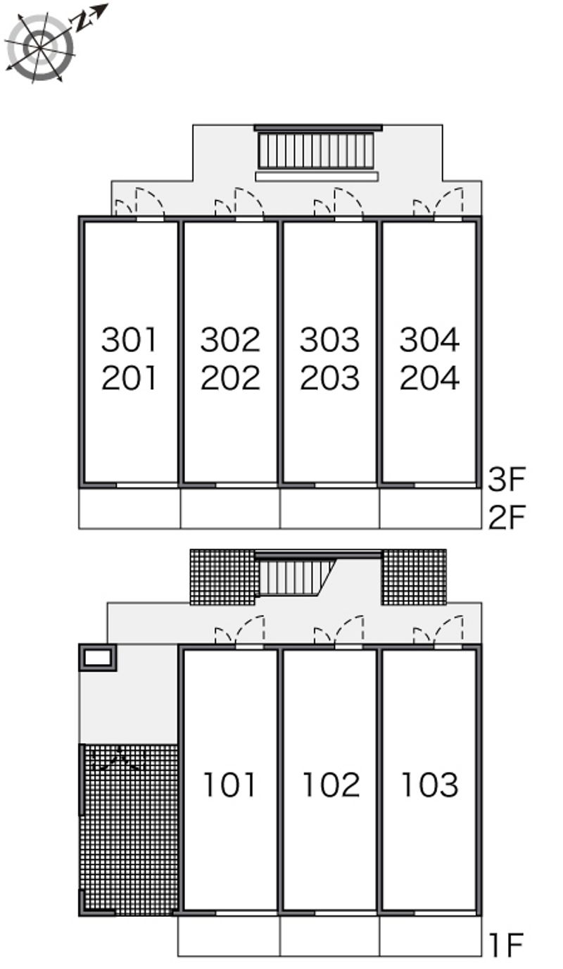 レオパレスアドミラブールユキコ 間取り配置図