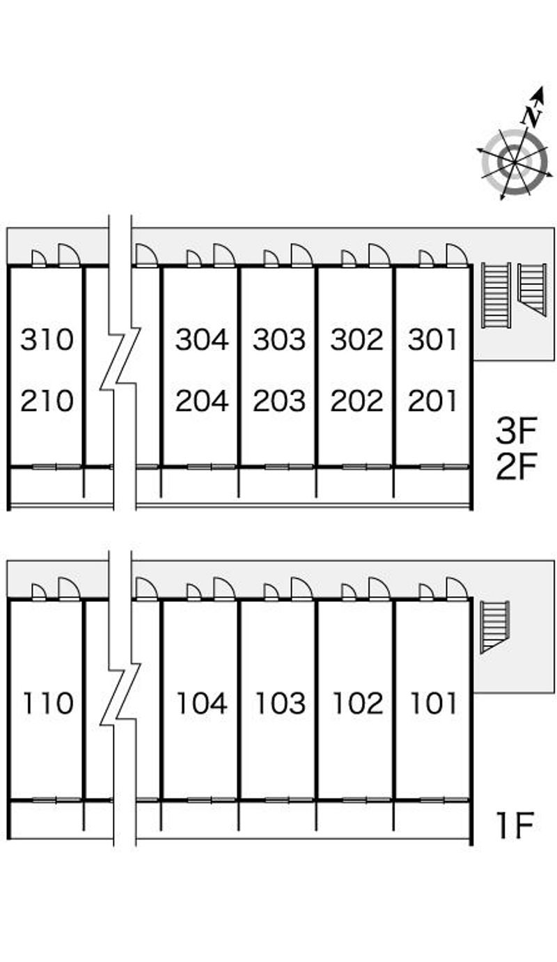 レオパレスクレージュ 間取配置図