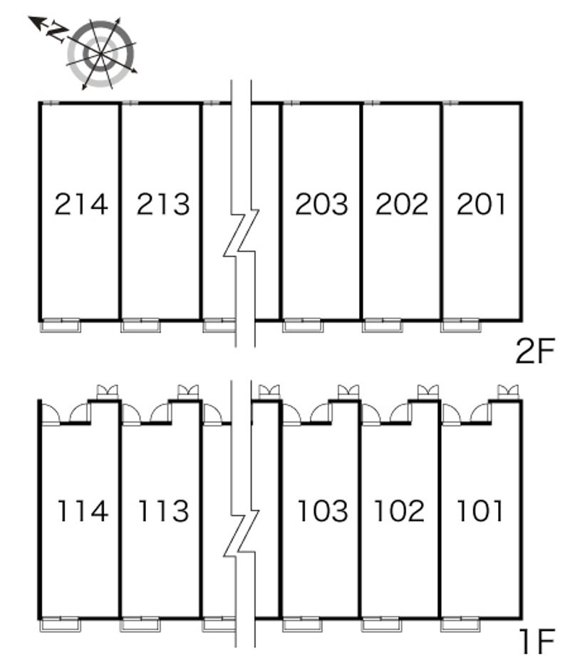 レオパレス木上Ⅰ 間取配置図