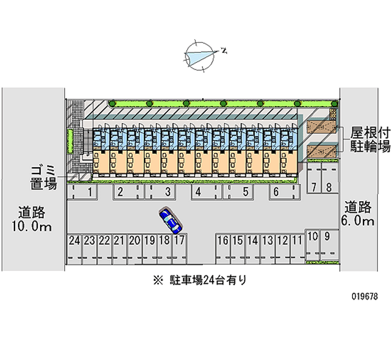 レオパレスポラリス 月極駐車場