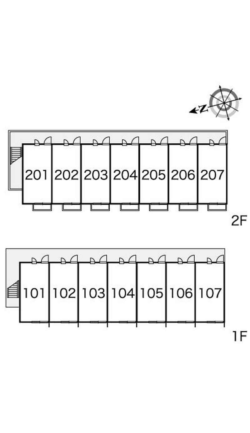 レオパレスヴェセル 間取配置図