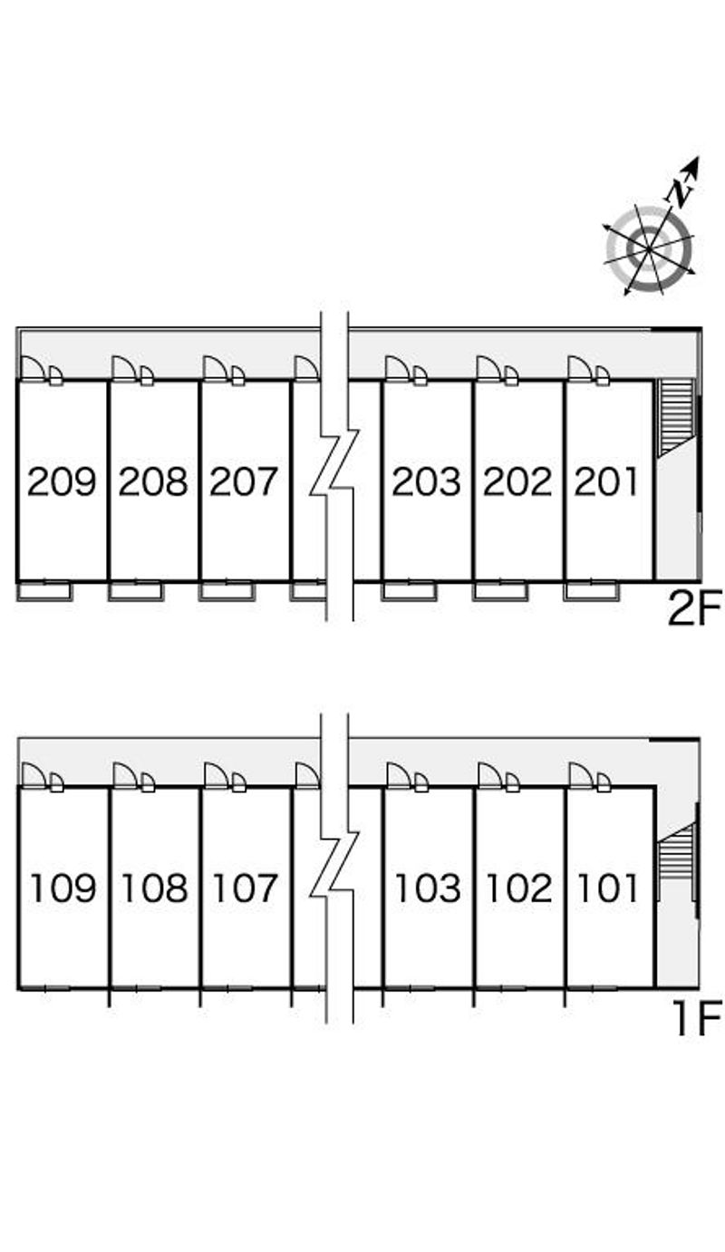 レオパレスソレーユⅡ 間取配置図