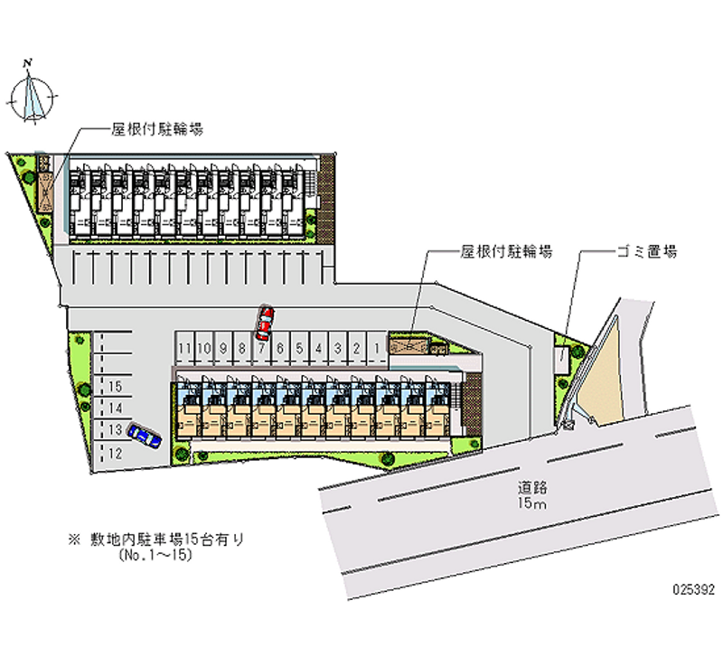 レオパレスフラワーＡ 区画図