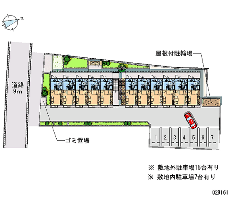 レオパレス北屋敷 月極駐車場