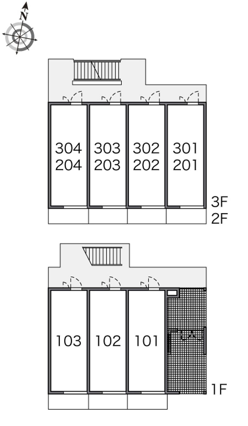 レオパレスタツミハウス 間取り配置図