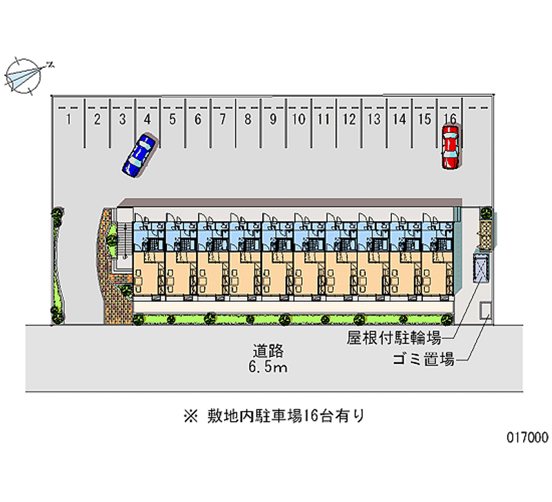 レオパレスブルーメ 月極駐車場