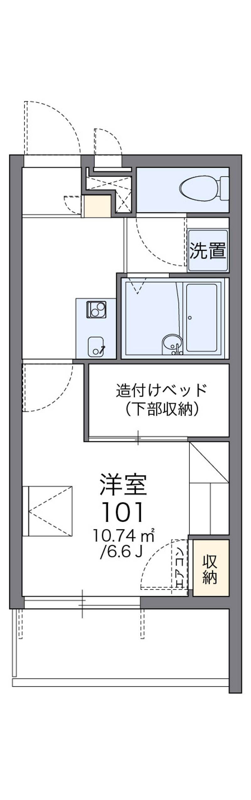 レオパレスベルローズ 間取図