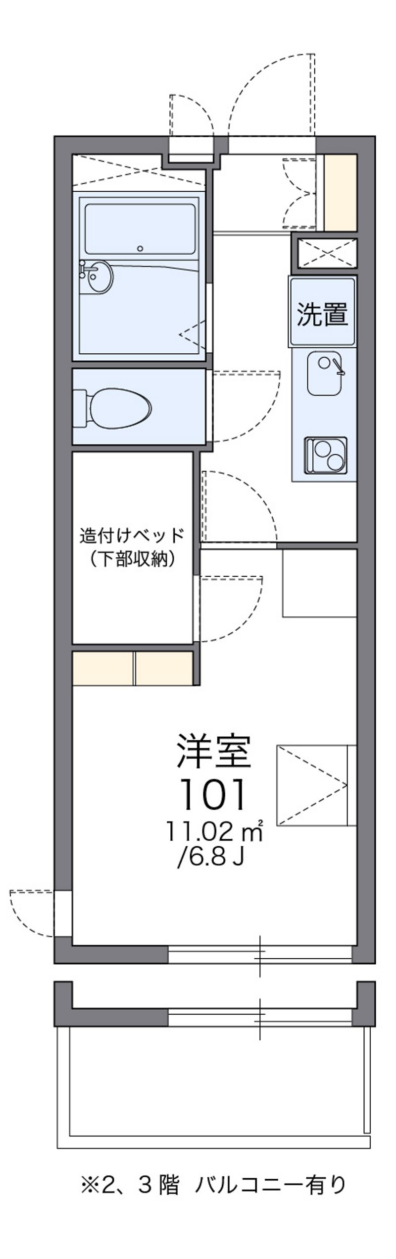 レオパレス青渓 間取図