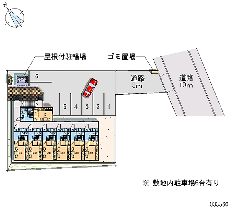 レオパレスモクレン 月極駐車場