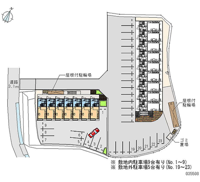 35598 bãi đậu xe hàng tháng