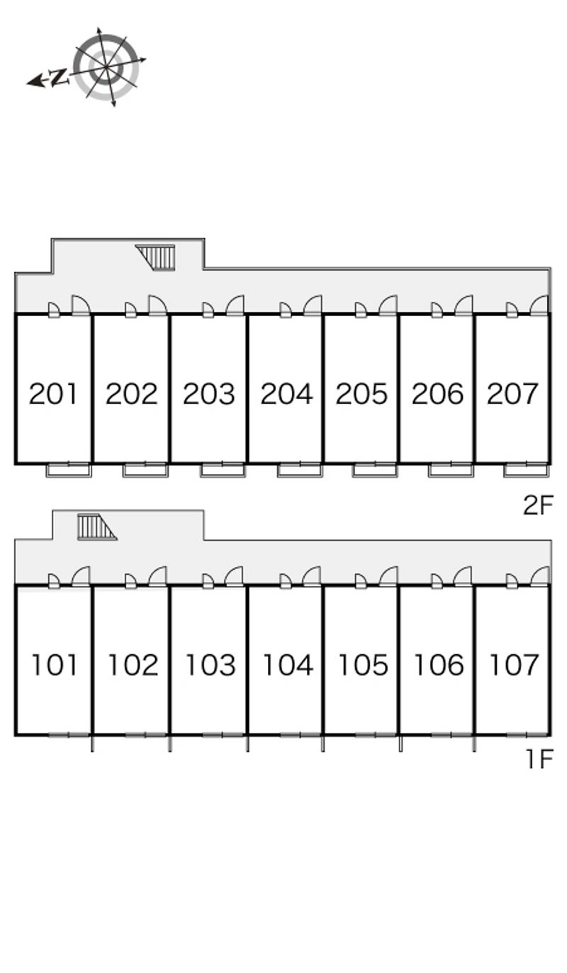 レオパレスメルベーユ 間取配置図