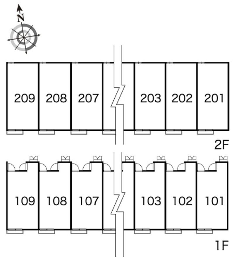 レオパレスロータスヒルズ１番館 間取配置図