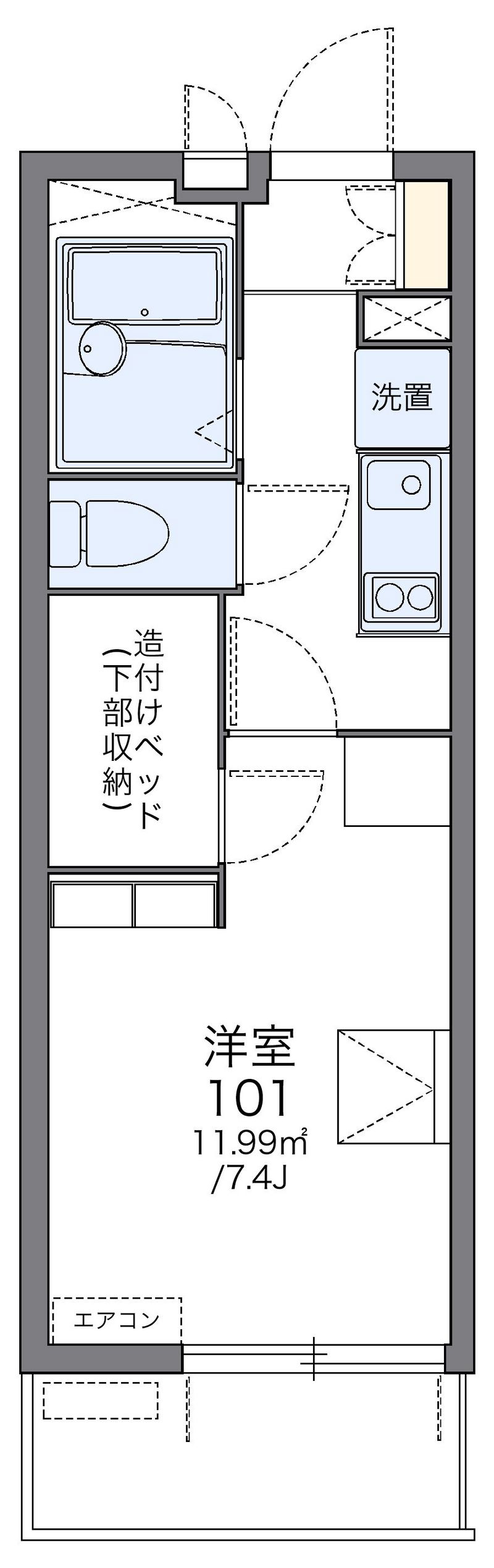 レオパレスモリエール　Ⅱ 間取図