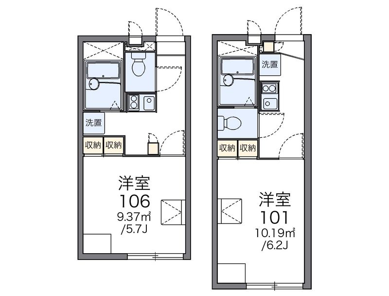 レオパレスハマヤ 間取図